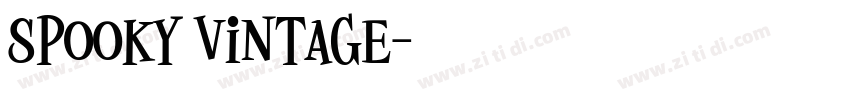 Spooky Vintage字体转换